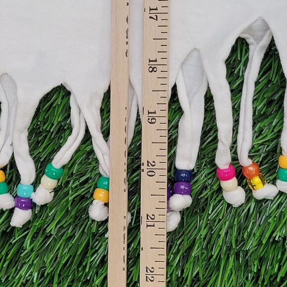 Vintage Jamaican Fringed Shirt Womens Small 18x18 Punta-Cana - Picture 11 of 11